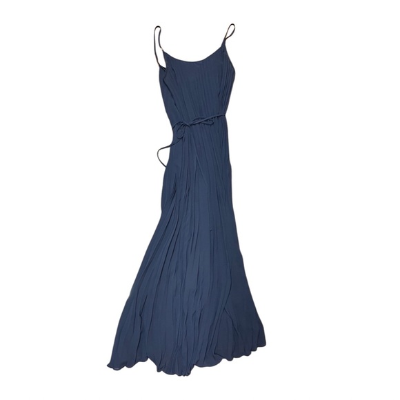 H&M Ankle Length Navy Pleated Dress - Picture 6 of 9